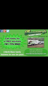 Free estimate sign for moving services and junk removal at Flannery's