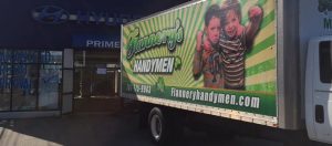 Flannery's Handymen moving truck