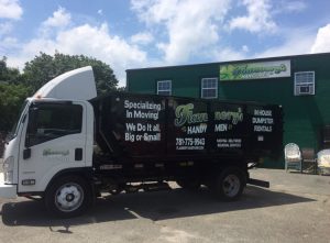 junk removal dumpster by Flannery's Handymen