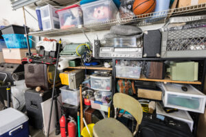 home with excessive hoarding in garage