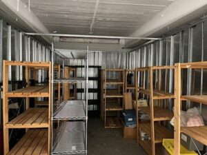 inside a storage unit in MA
